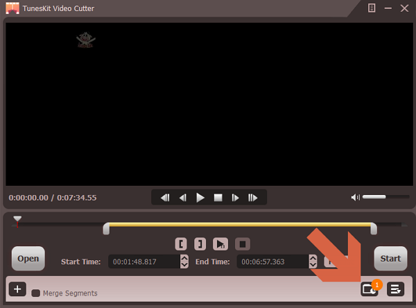 Cortar video con TunesKit video cutter paso 4