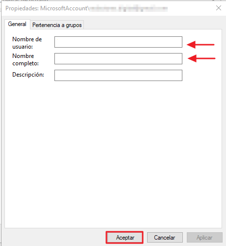 Cómo cambiar el nombre de usuario de Windows 10 mediante comandos paso 3