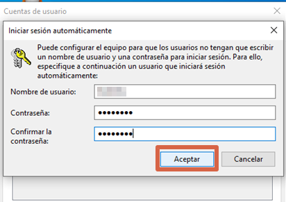 Quitar contraseña de Windows configurando cuentas de usuario paso 5