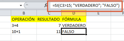 formula SI en Excel