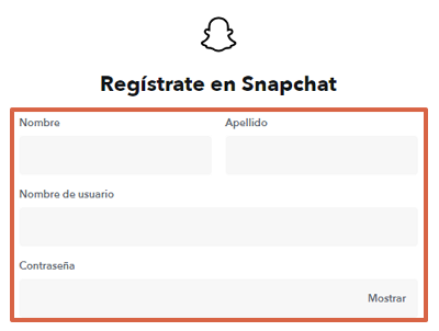 Cómo registrarte o crear una cuenta en Snapchat desde la computadora paso 2
