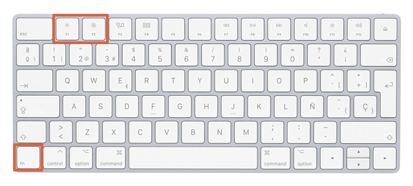 Cómo bajar el brillo de la computadora con el teclado en Mac