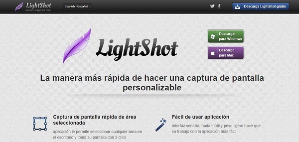 LightShot como programa alternativo para imprimir pantalla en Windows 10
