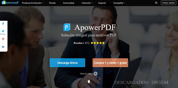 ApowerPDF como un programa descargable para modificar un PDF