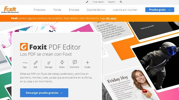 Foxit Reader como un programa descargable para modificar un PDF