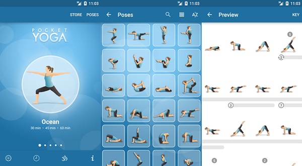 Aplicaciones para hacer ejercicio. Pocket Yoga