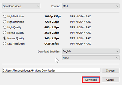 Con 4K Video Downloader paso 5