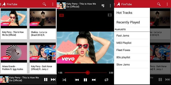 Descargar música de YouTube. Aplicaciones para dispositivos móviles. FireTube