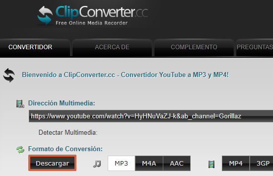 Guía para descargar música de YouTube directamente. Usando la extensión ClipConvert. Paso 5