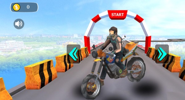 Juegos de carreras de motos y autos online para PC. Mega Ramp Stunt Moto