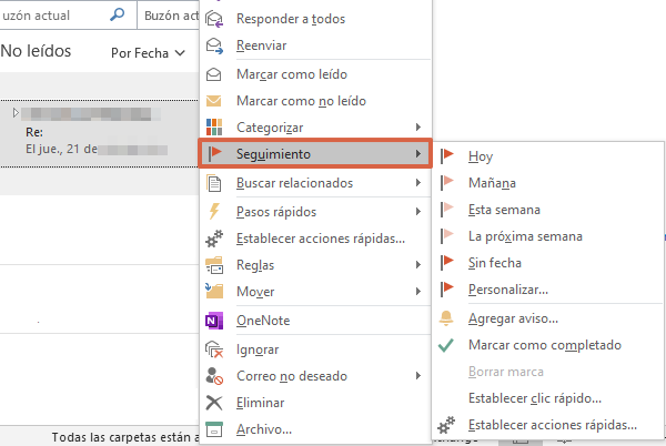 Trucos de Outlook 360. Realizar un seguimiento a correos relevantes