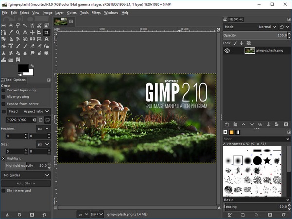 Abrir archivo PNG con GIMP