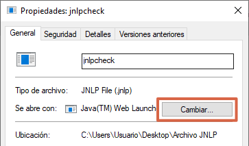 Solucionar no se puede abrir el archivo JNLP paso 3