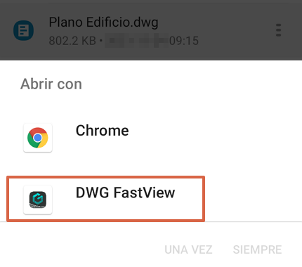 Visualizar ficheros DWG desde dispositivos Android e iOS. Paso 3